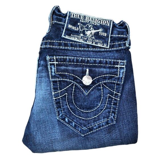 Vintage True Religion Jeans Size 31 BILLY BIG T Blue - Picture 1 of 12